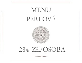 Svatební menu perlové - Hościniec Szumny